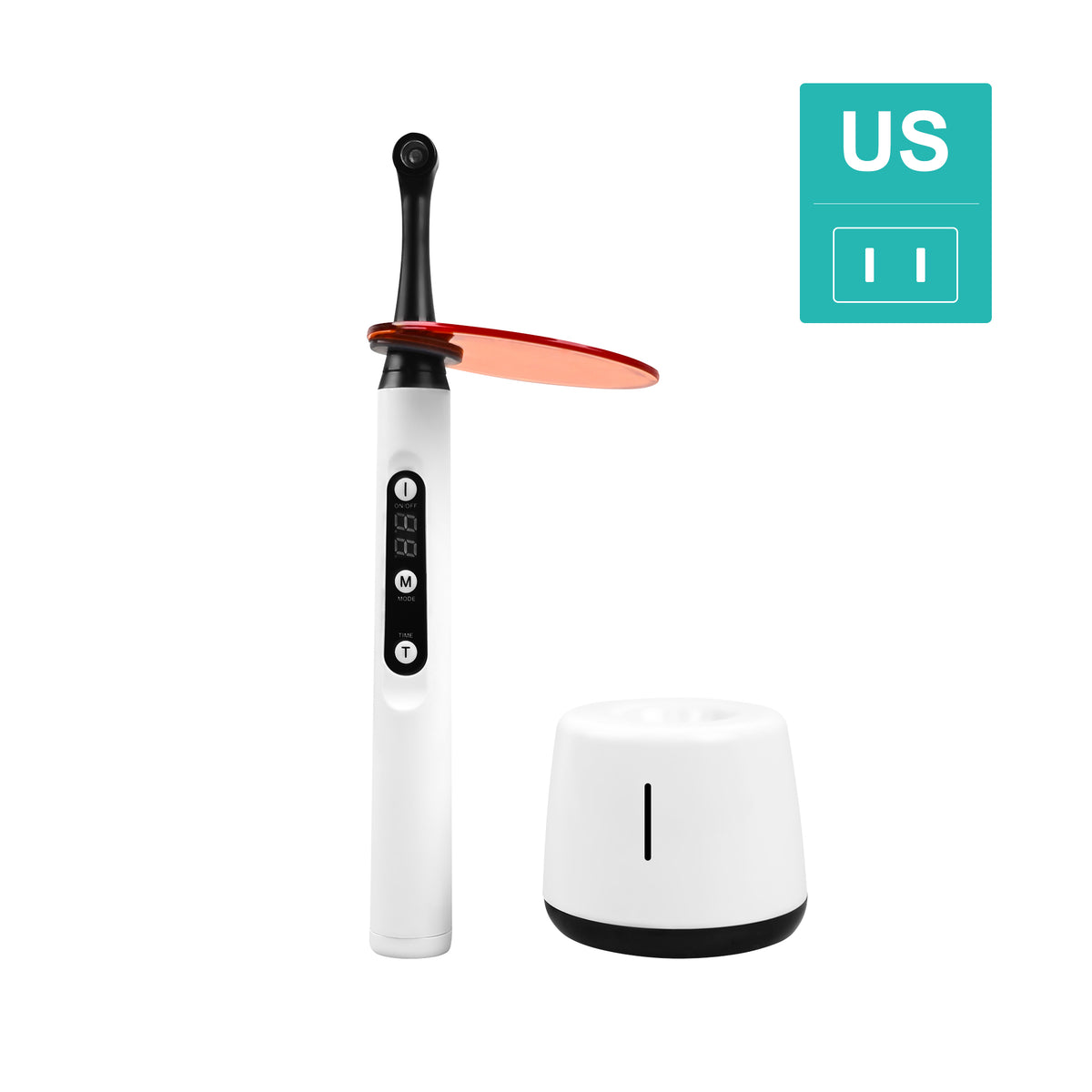 Dental 1 SEC curing light white‑background main product view