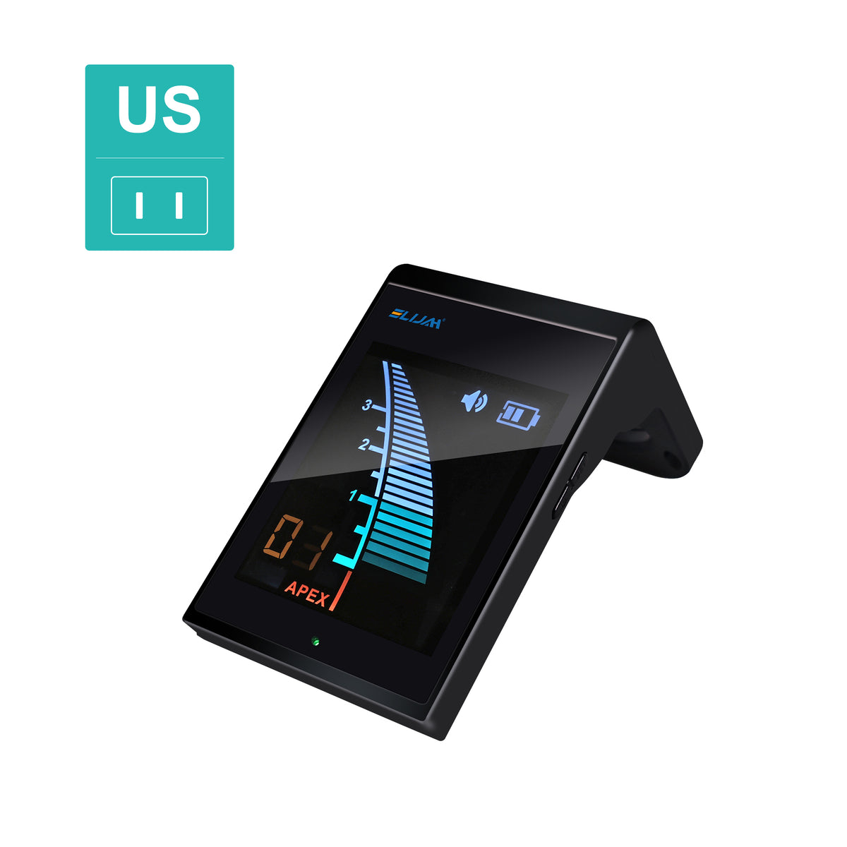 Side profile view dental root canal apex locator device