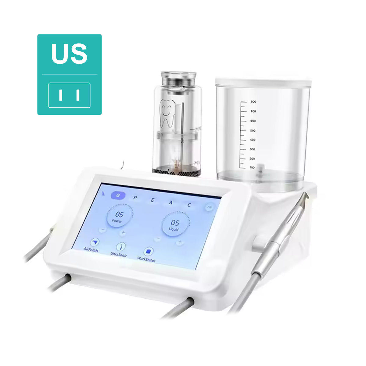 Outer carton package box for smart 2‑in‑1 dental piezo scaler and air polisher