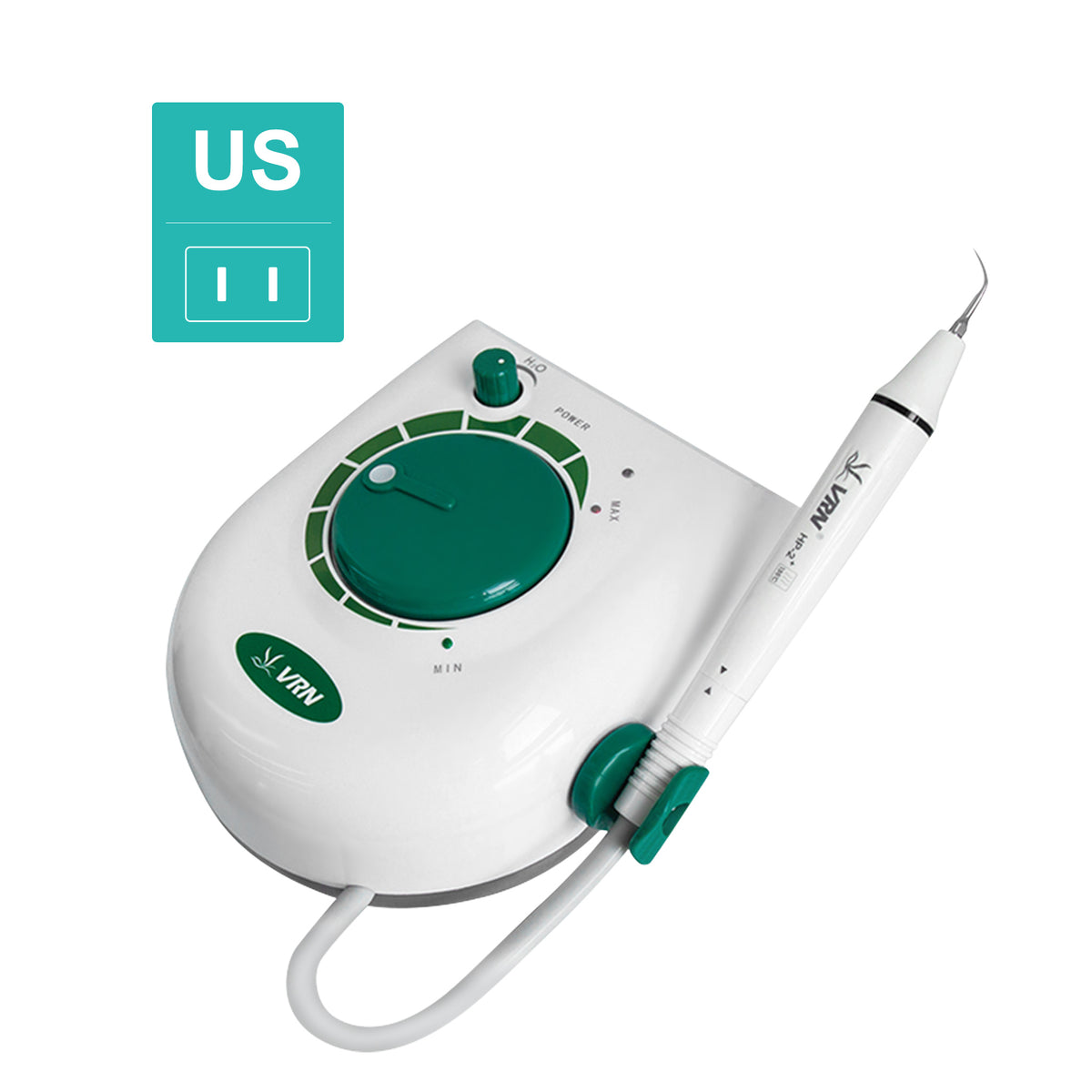 Dimension specification drawing of VRN K08A dental ultrasonic scaler