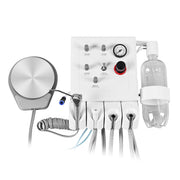 Wall hanging portable dental air turbine unit with foot pedal, white background