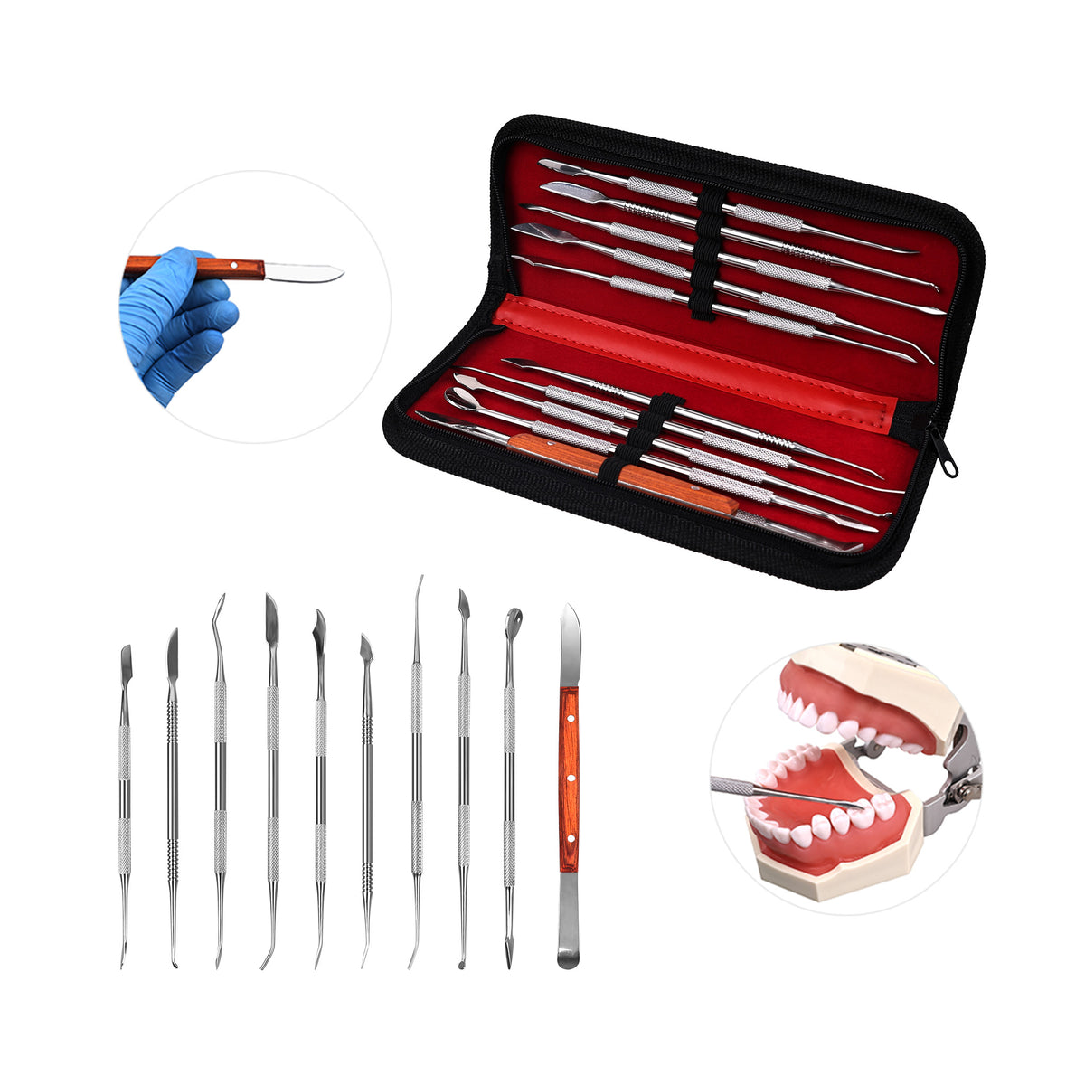 Wax pattern carving with dental wax tools