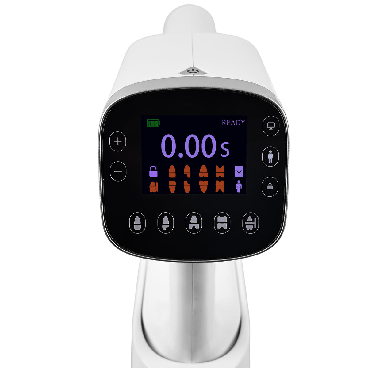 Close-up of operation buttons on YK-08/YK-09 portable xray unit