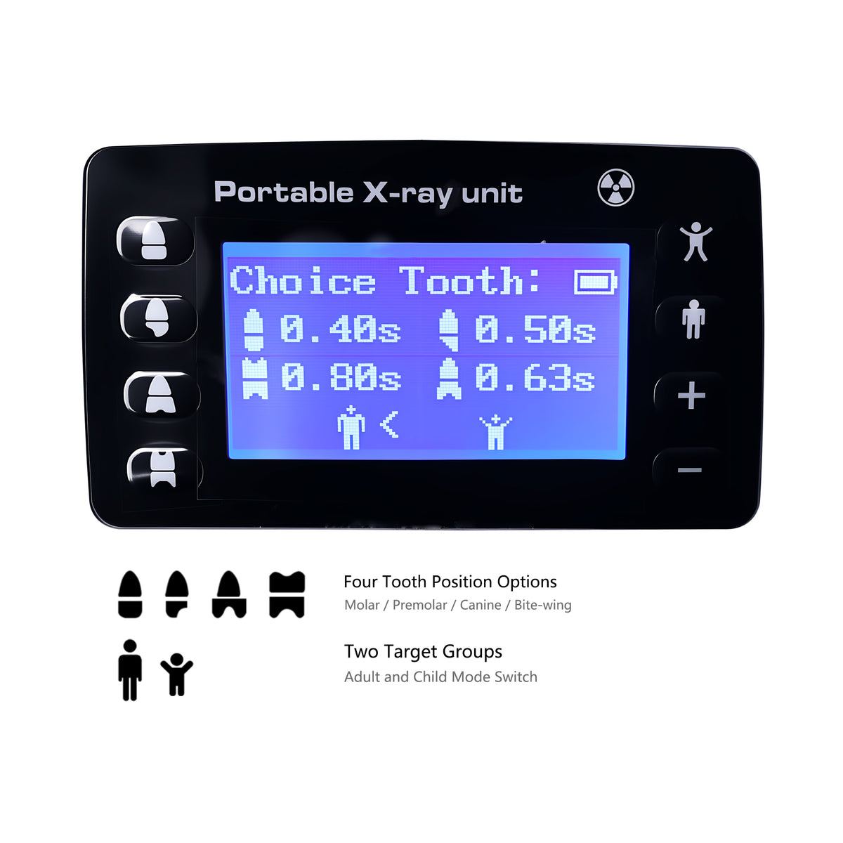 Control panel and display of YK-08 YK-09 dental xray unit