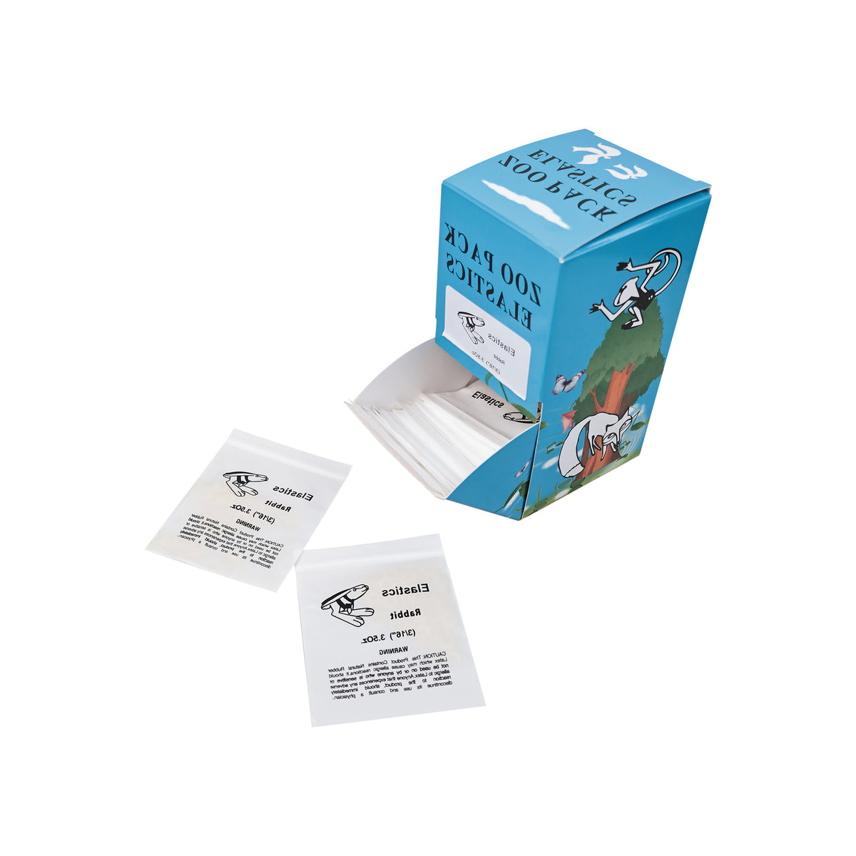 Single blue zoo pack elastic box with animal icon