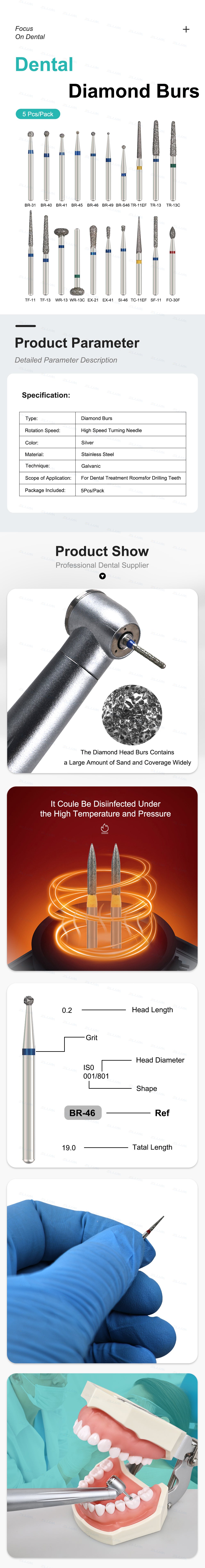 CYF248 Dental Diamond Burs