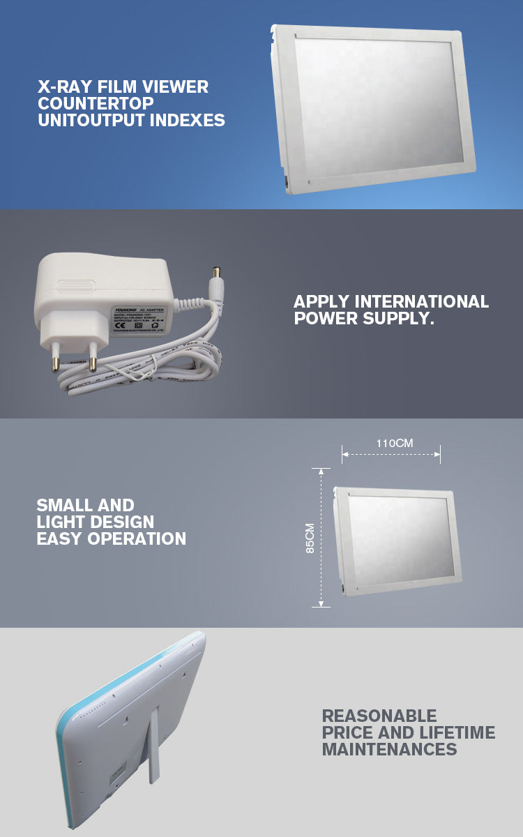CYG053 Dental X-ray Film Viewer LED Countertop 40x30cm - Denspay Dental - X-ray Film Viewer