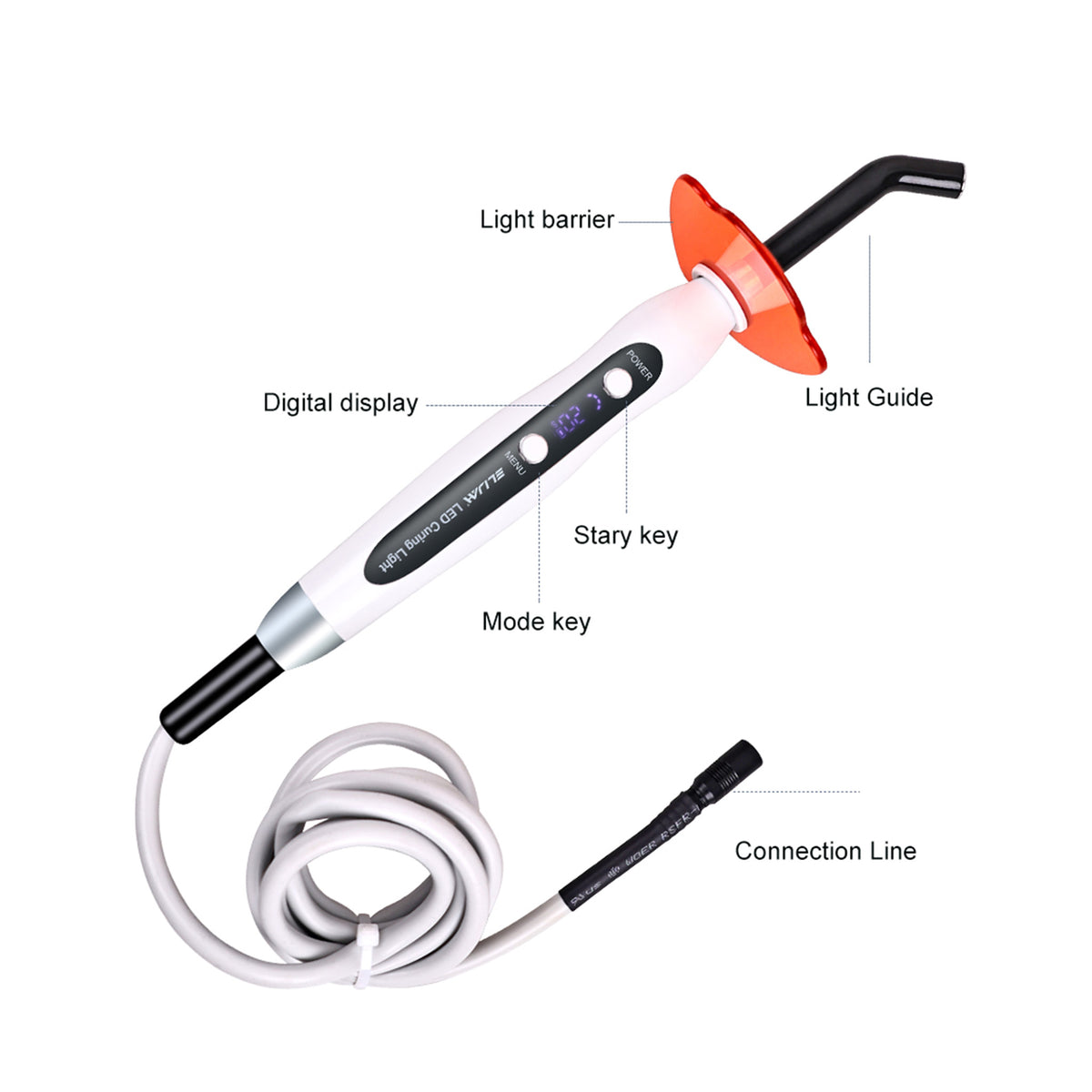 Built‑in 5s curing light full kit with wiring & installation accessories