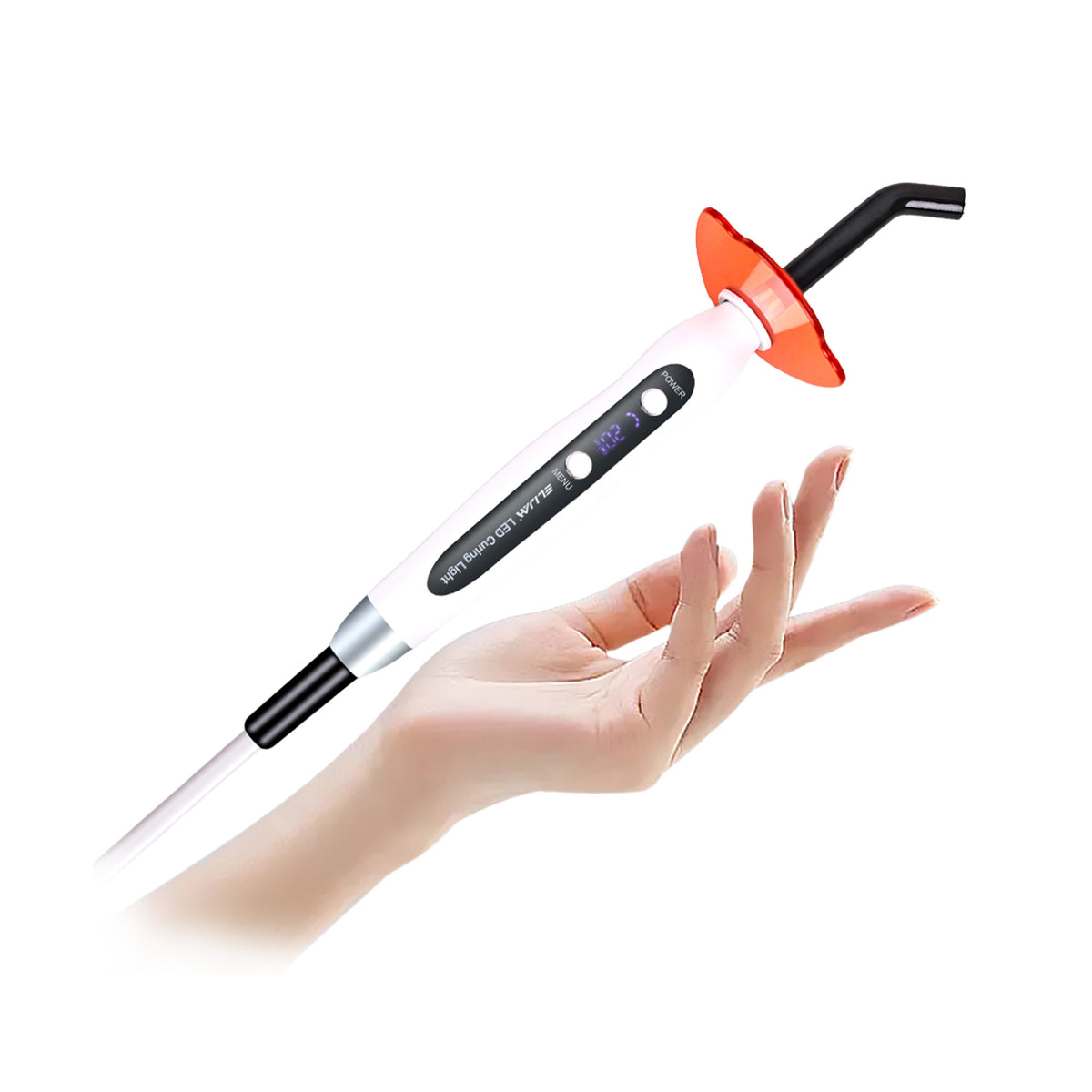 Rotatable lamp‑head structure of built‑in 5s curing light