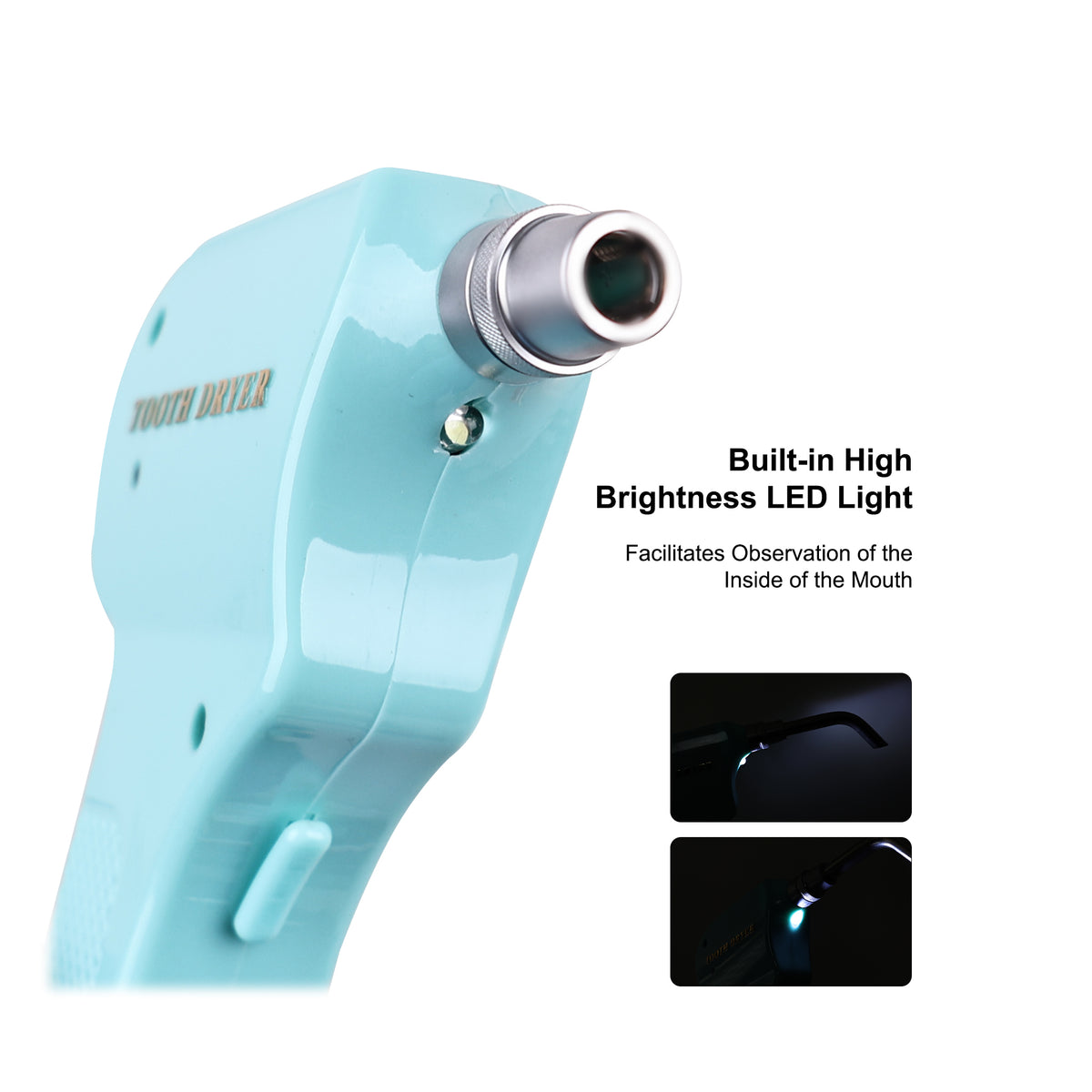 Built‑in LED light working status close‑up