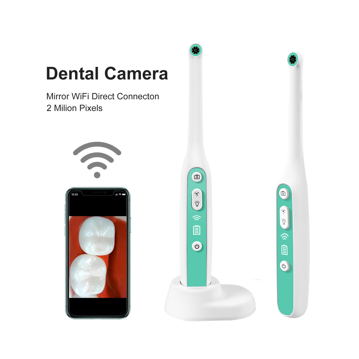 2MP HD intraoral shooting effect of dental endoscope