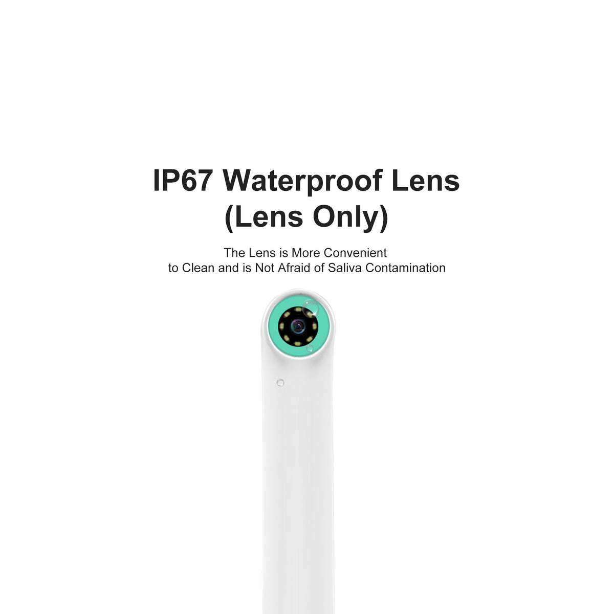 8 LED lights and HD lens closeup of dental intraoral camera