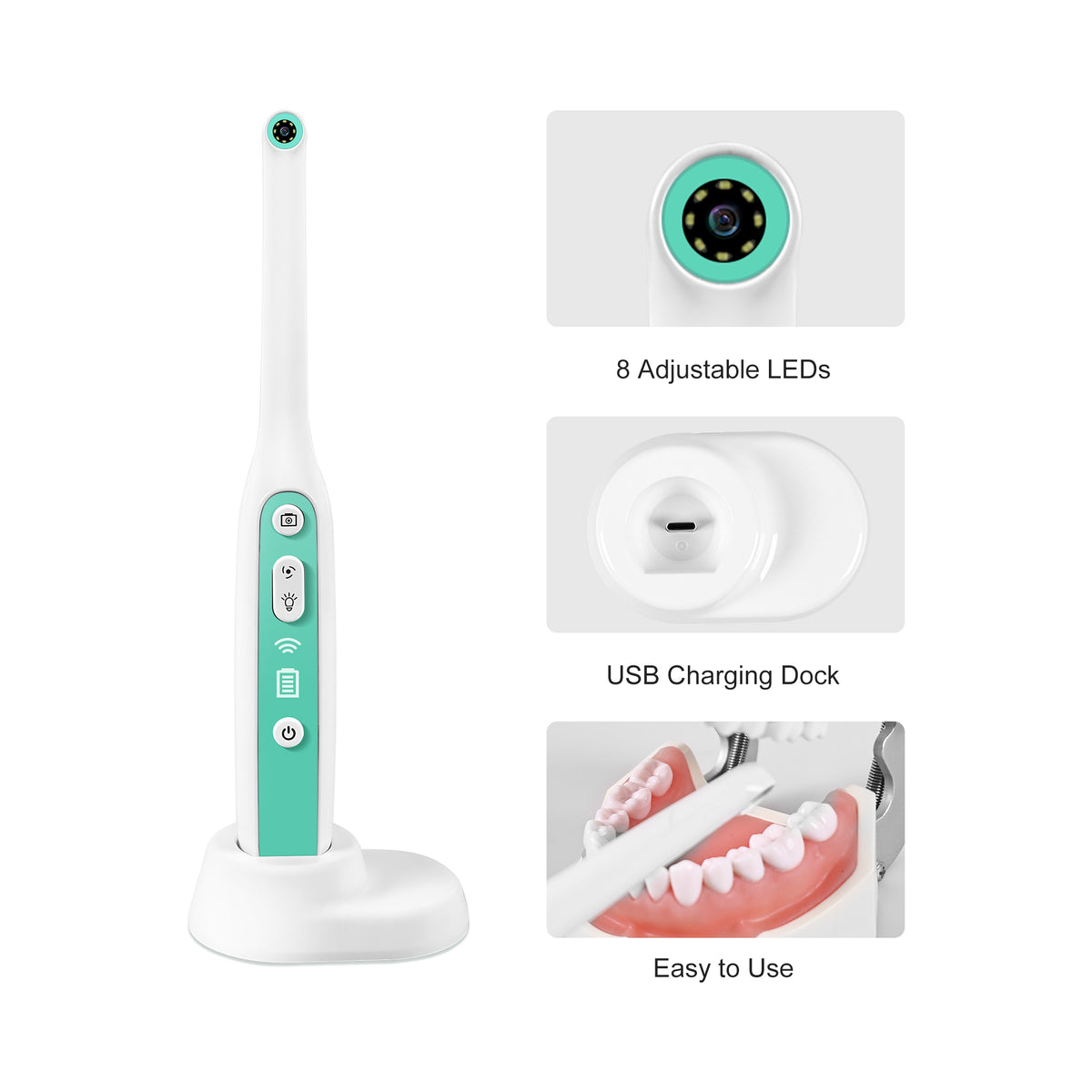 Intraoral examination for patient with HD dental camera
