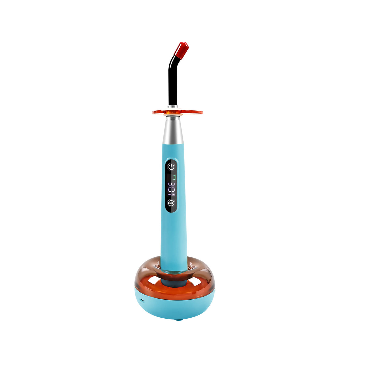 5s dental curing light with caries detection white background main view, 2-in-1 dental diagnostic & curing device