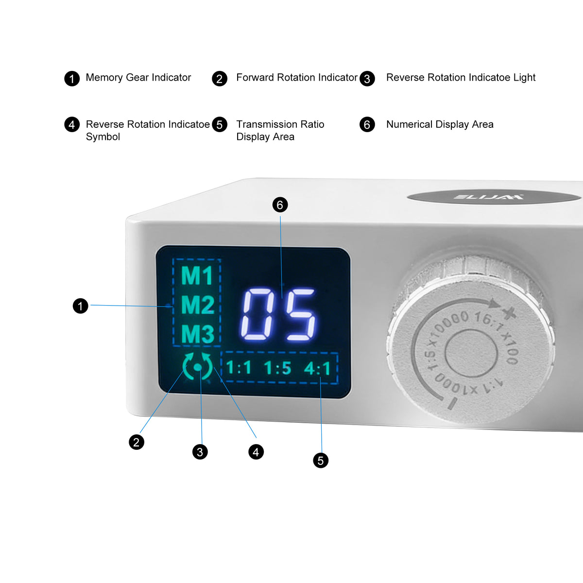 Digital display screen of dental micro motor
