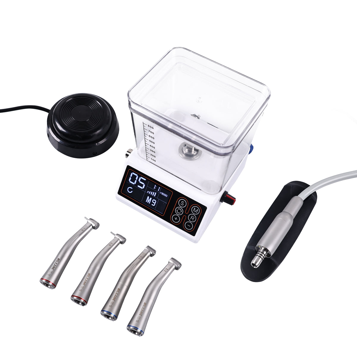 Full set accessories of dental low pressure motor with water tank