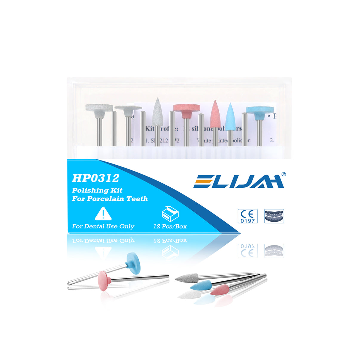 Porcelain Teeth Polishing Kit 12pcs box main product white background
