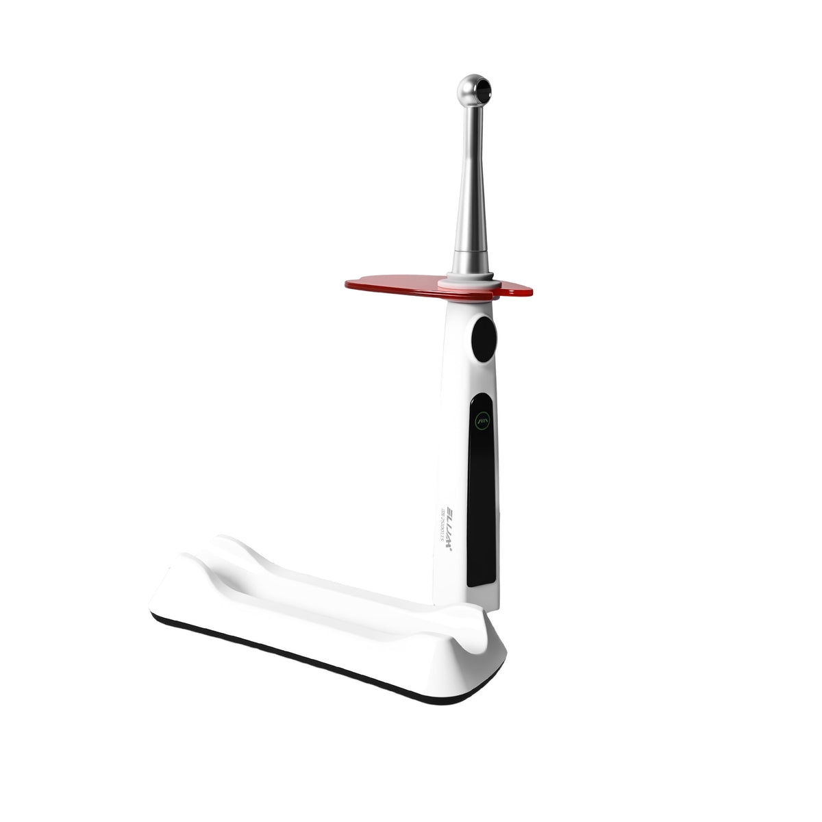 Complete original accessories unboxing layout of dental wireless curing light kit