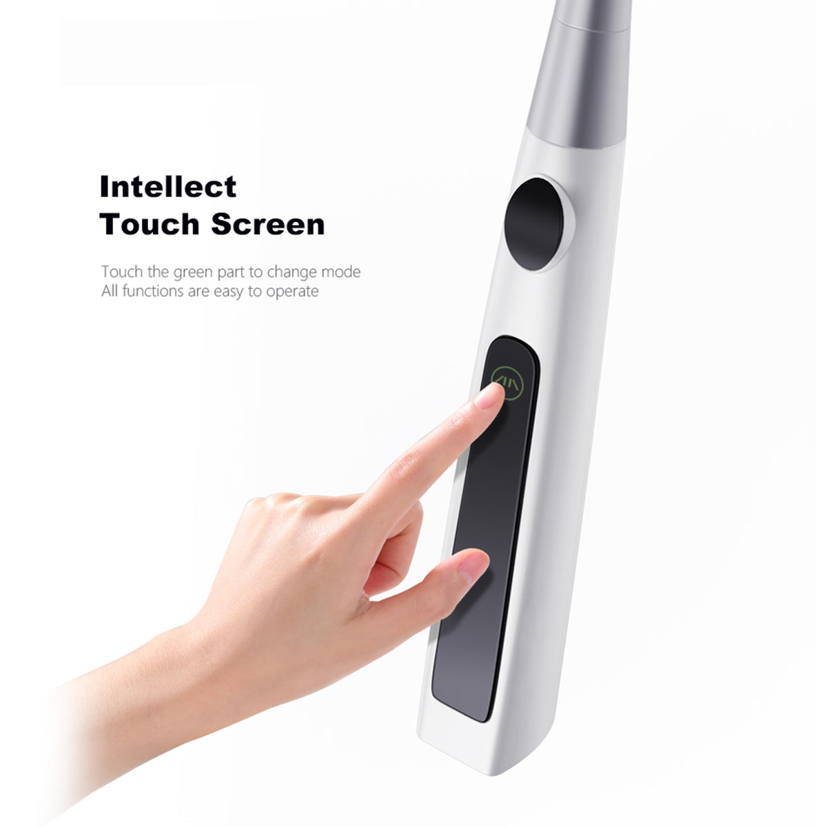 Multi-function control button panel detail of cordless dental wireless curing lamp