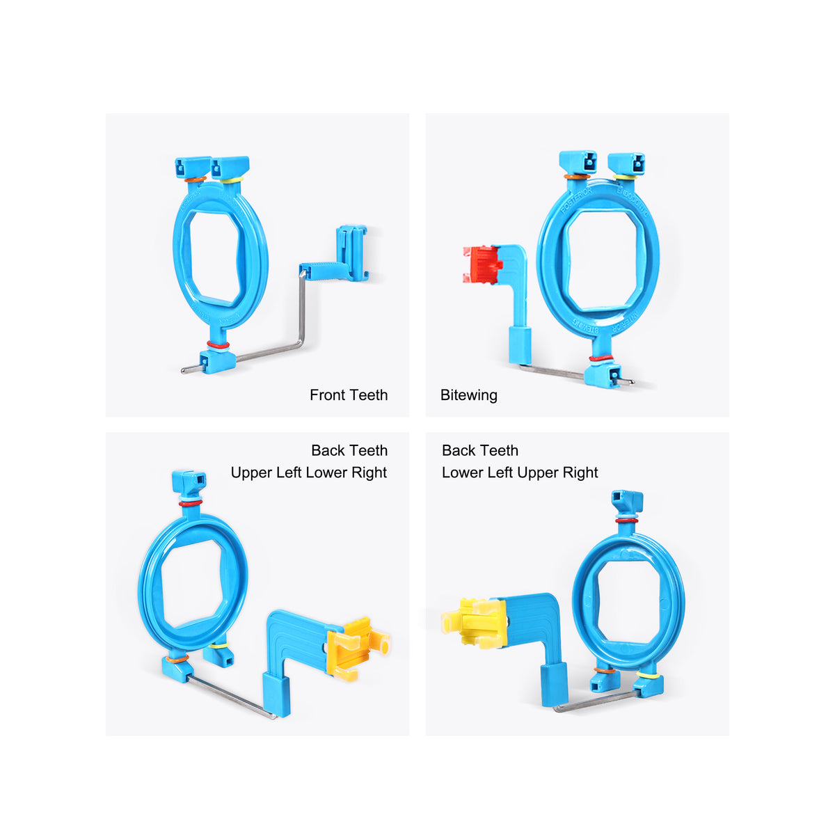 Blue front teeth dental x ray sensor bracket