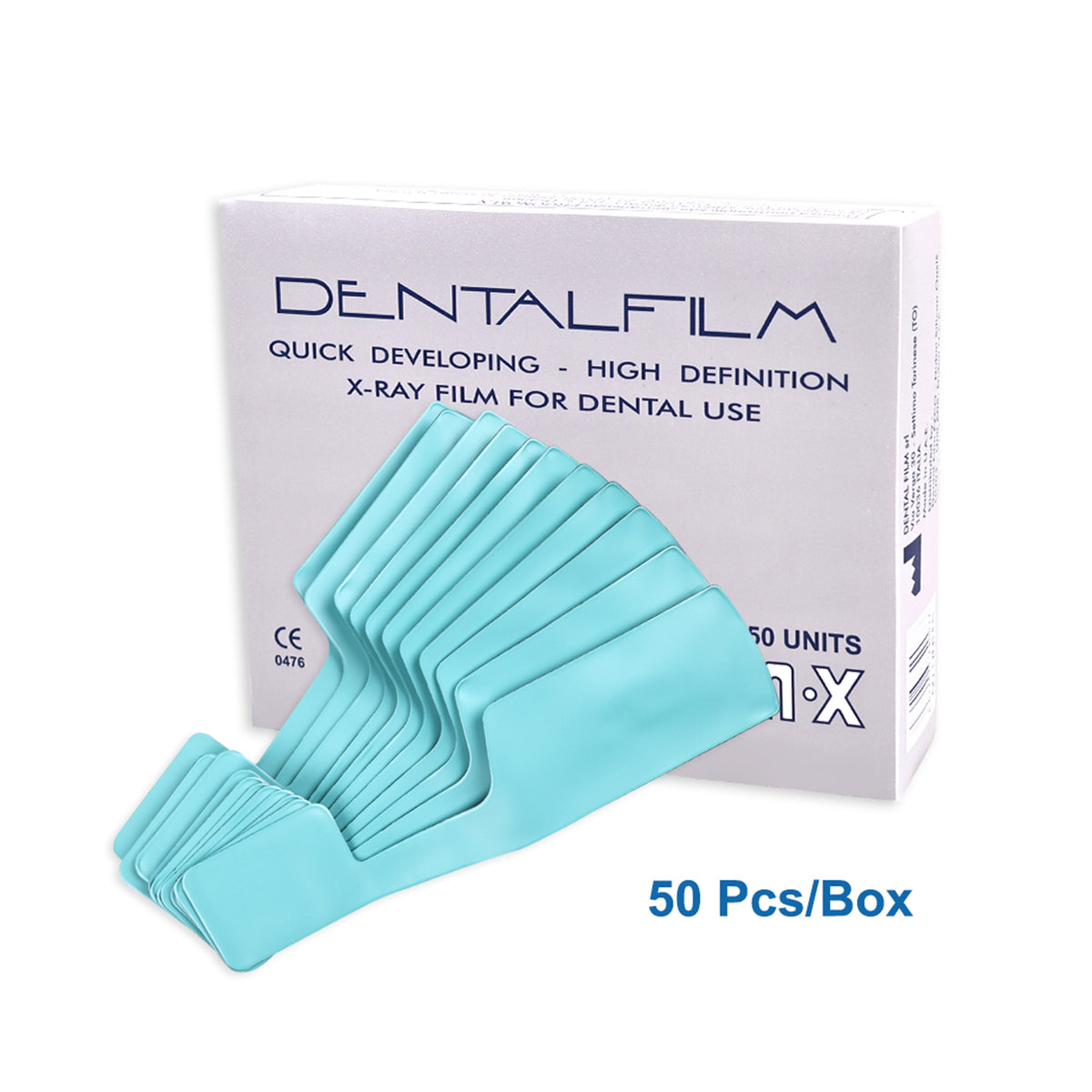 Side view of stacked Italy dental X-ray film