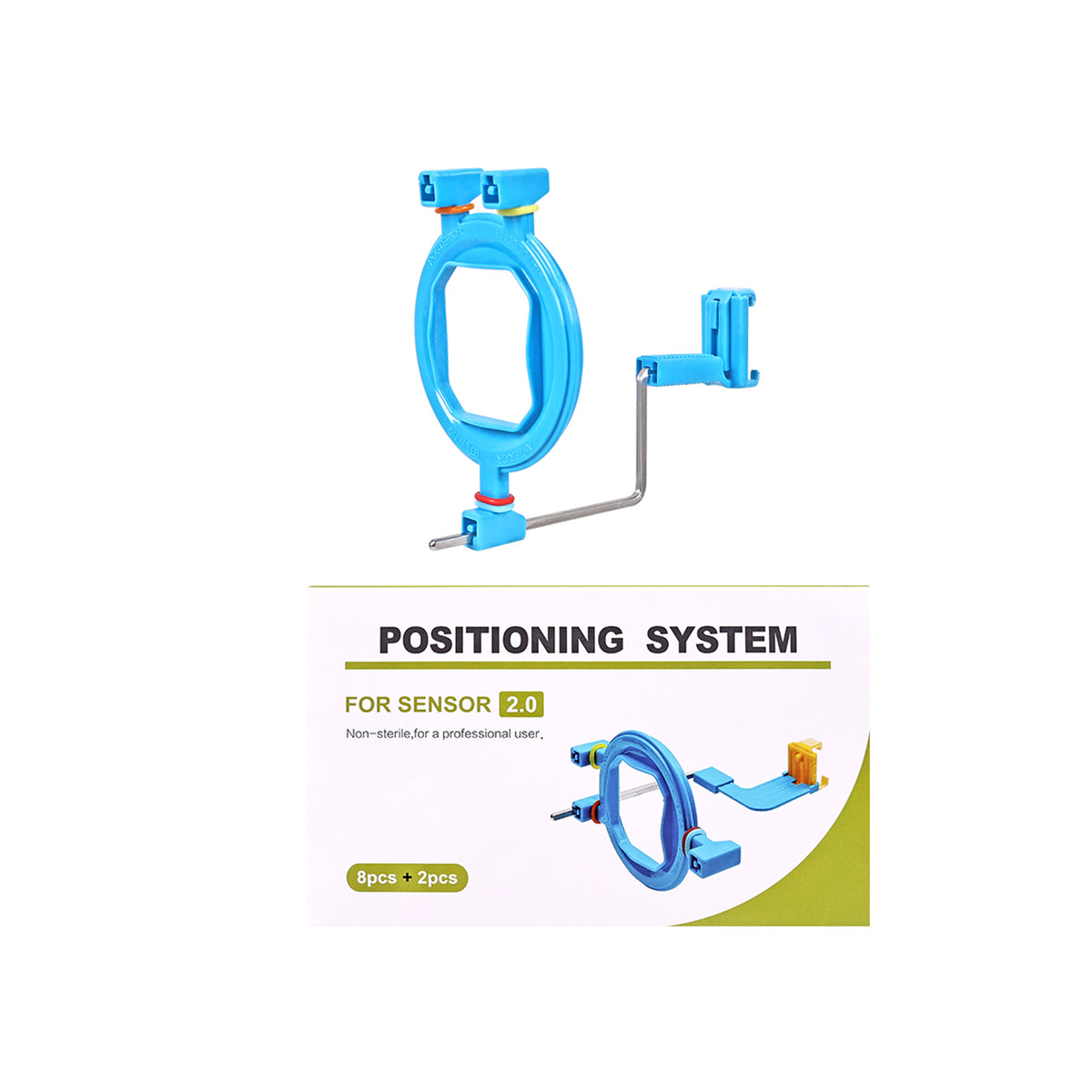 Multiple angle display of dental x-ray positioner set