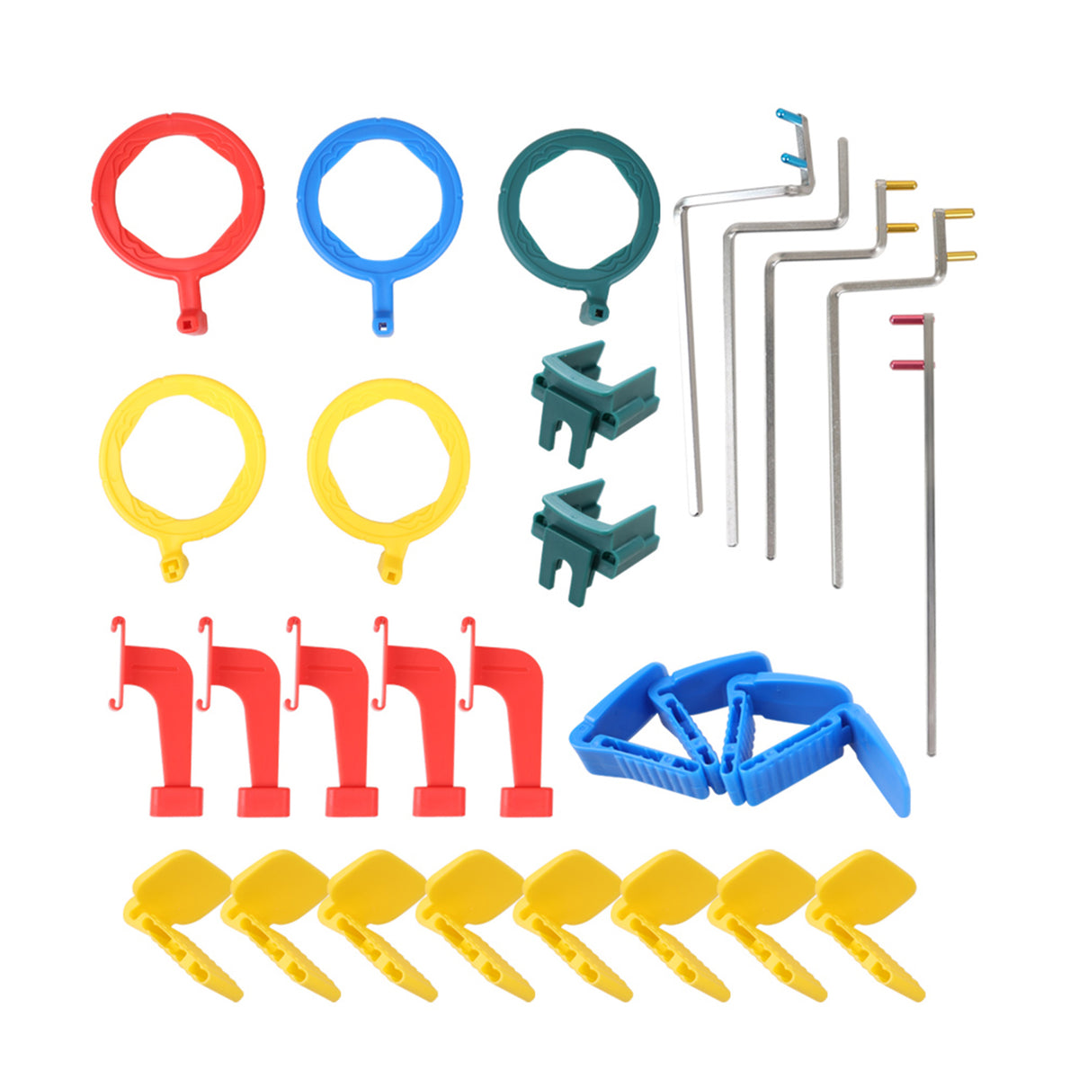 Split view of each spare part of dental XCP positioning kit