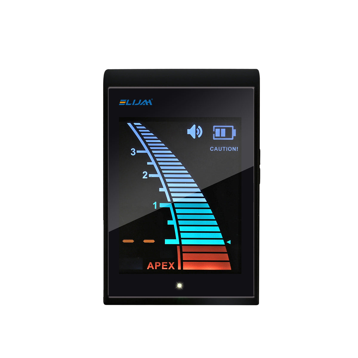 Close‑up of color LCD screen of dental apex locator data display