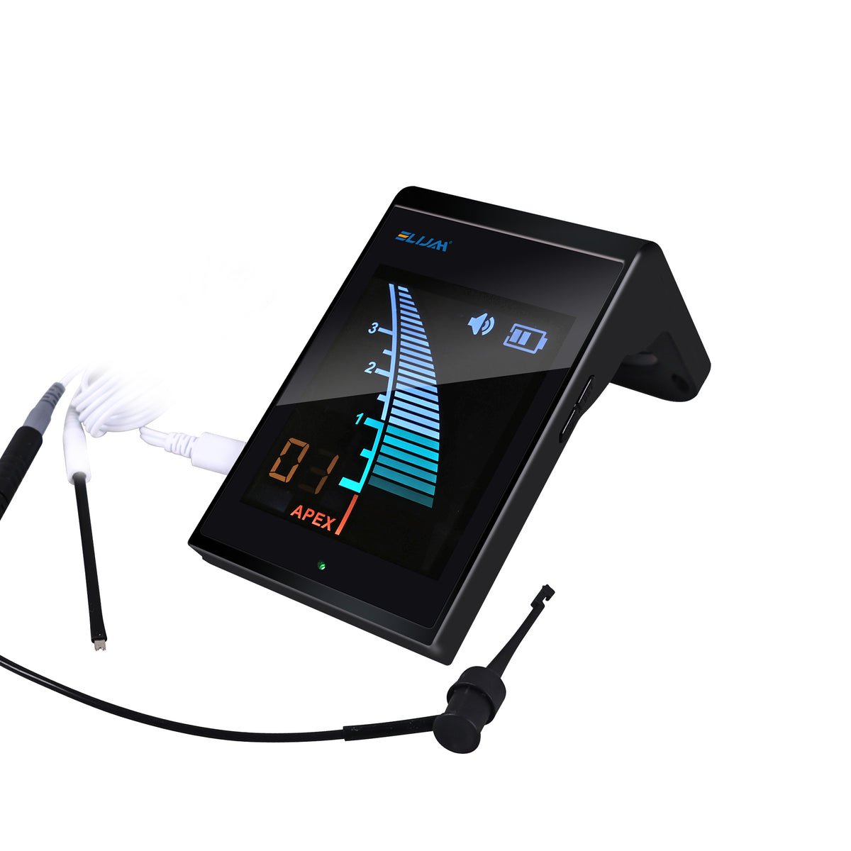 Dental Apex Locator main unit with full accessories white background