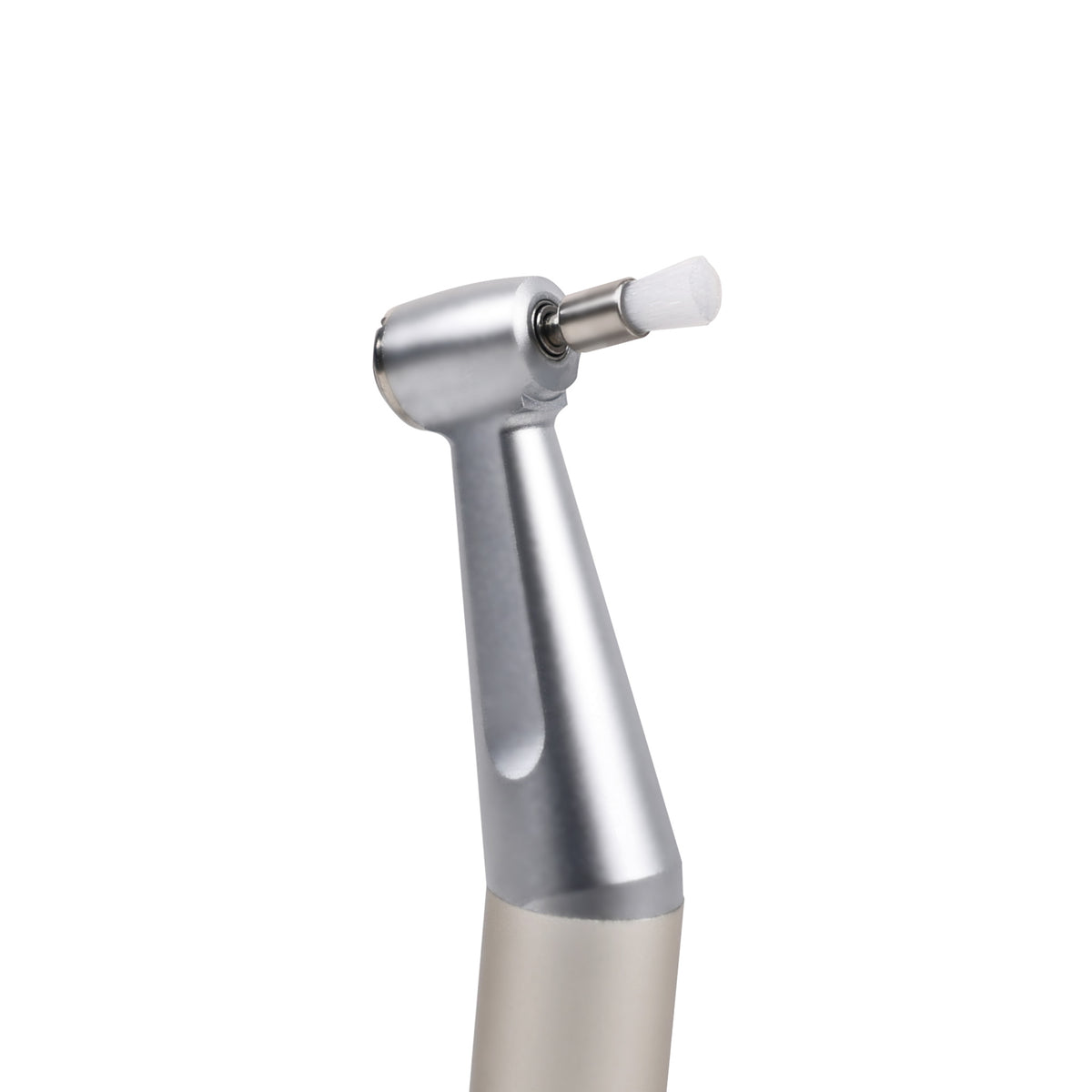 Install RA polishing brush on dental contra-angle handpiece