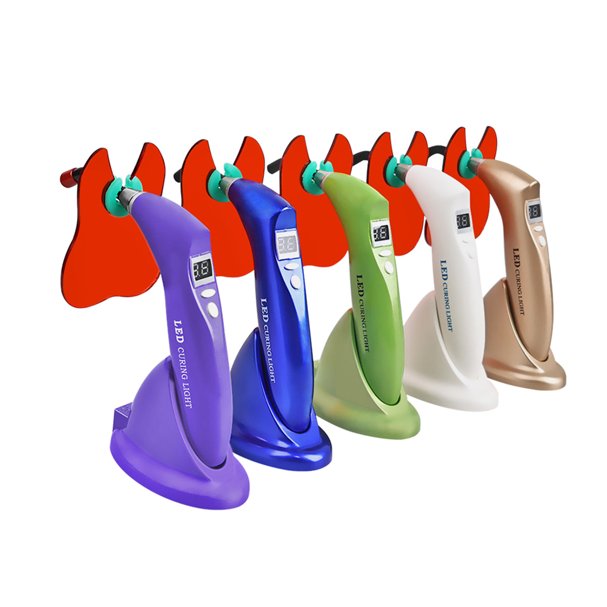 Multiple color options for cordless 10s 5W 2200mAh dental curing light