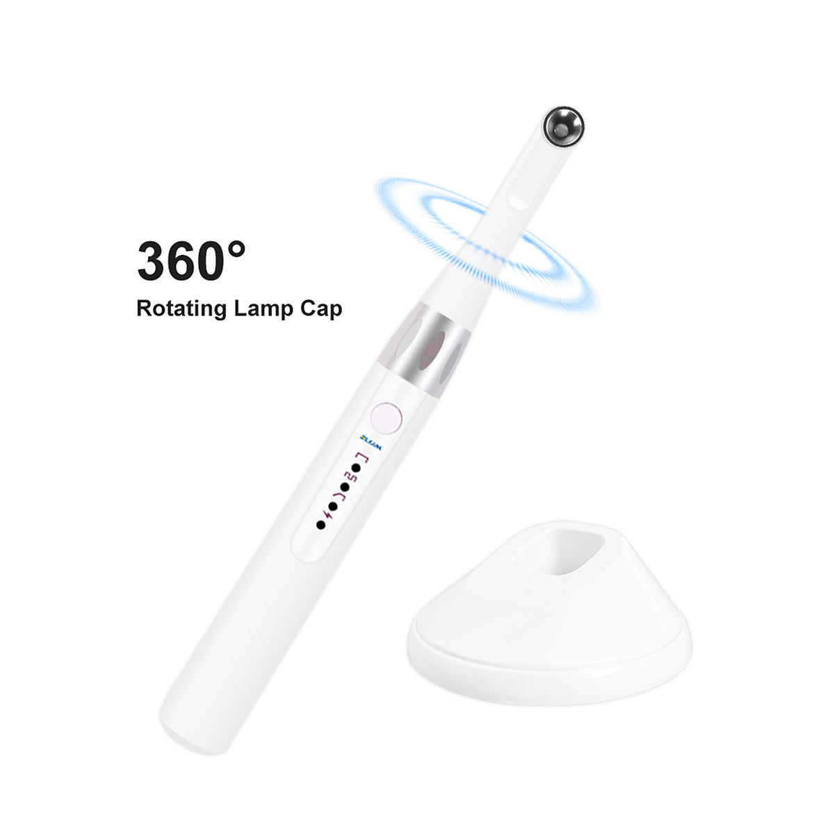 360° rotatable lamp‑head flexible structure of professional dental curing device