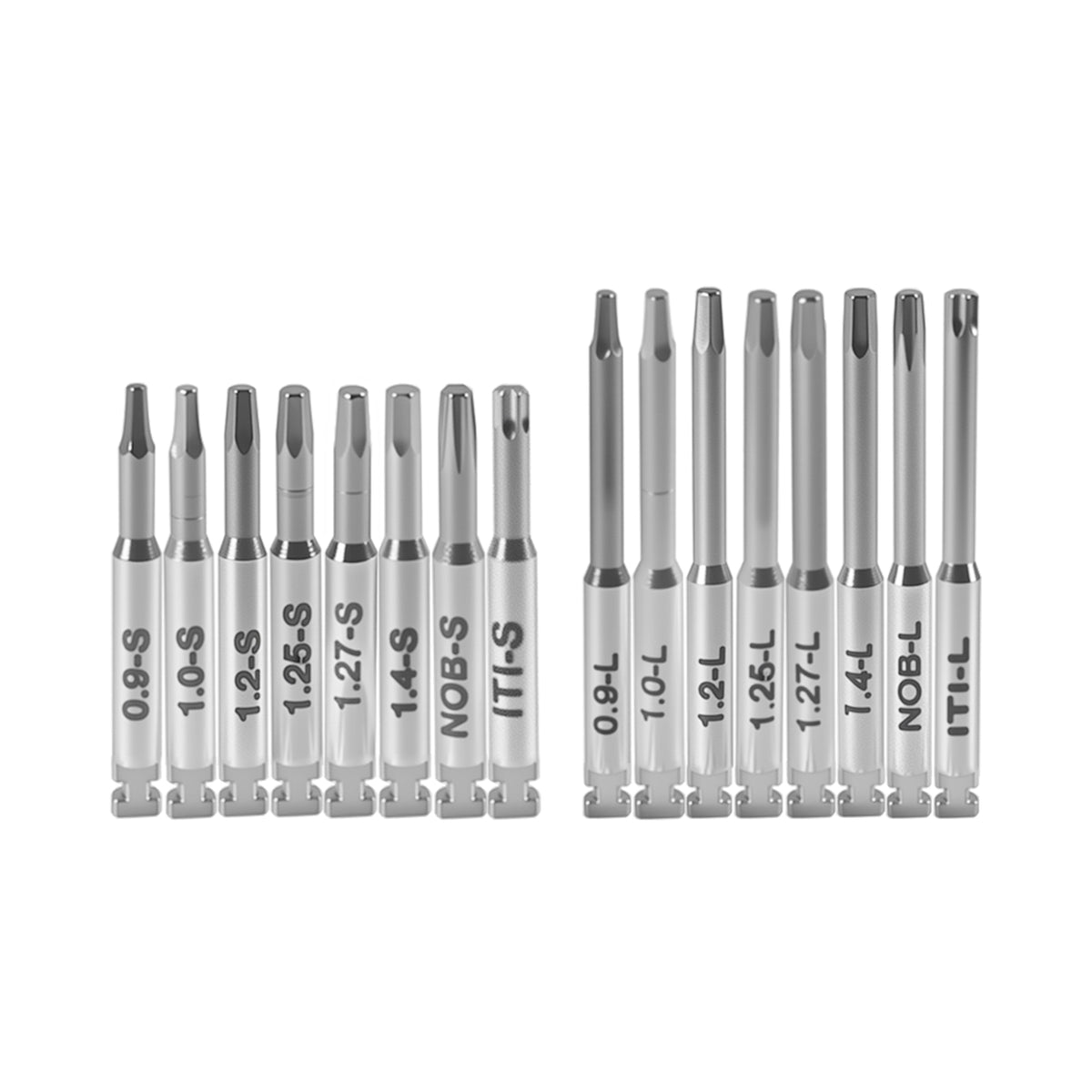 Matching screwdriver bits for dental implant electric torque wrench