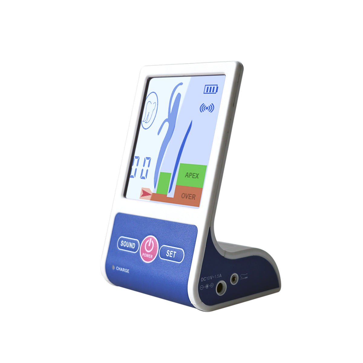 Dental apex locator 45‑degree complete desktop unit appearance