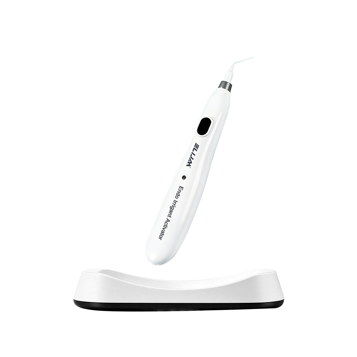 Wireless dental endo irrigant activator main product shot with charging base