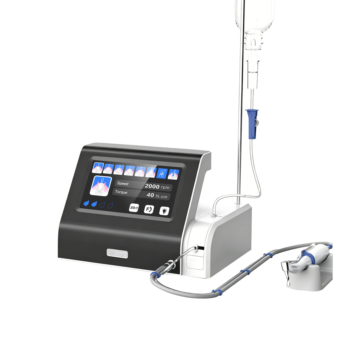 Touch‑screen dental implant motor 45‑degree full‑set appearance