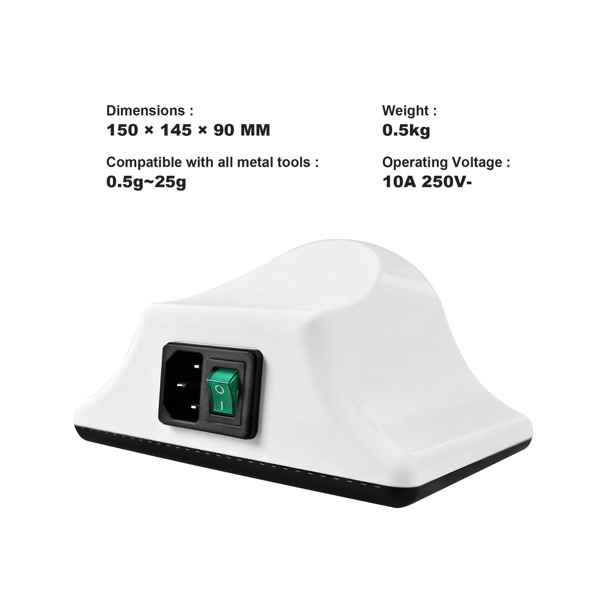 Spec infographic:no‑flame,fast induction,safe lab wax tool