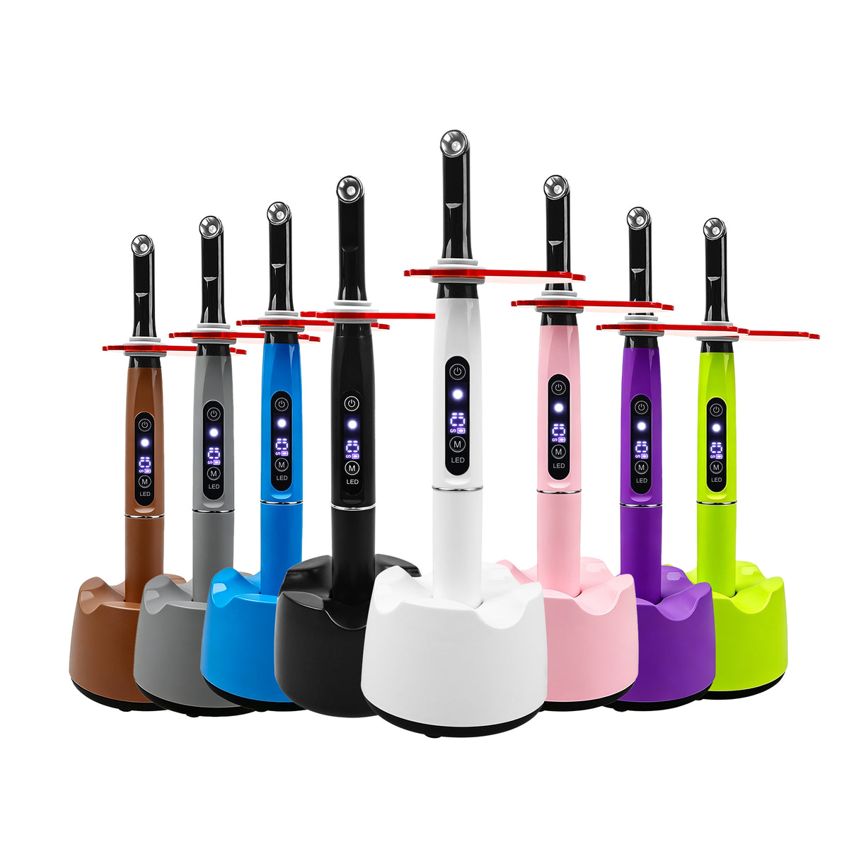 Multiple 1s colorful 5W curing lights for dealer bulk purchase