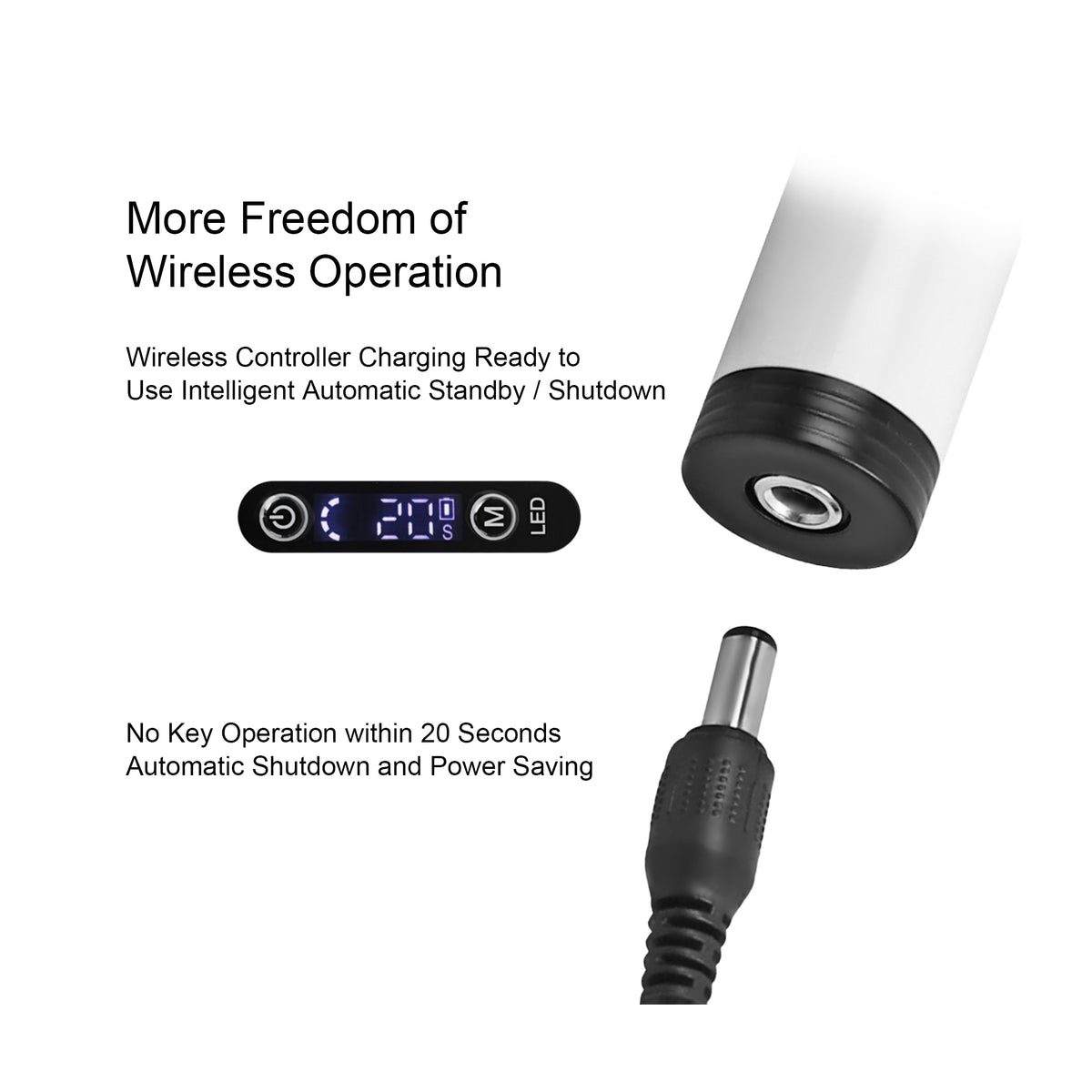 1s fast‑cure curing light placed on wireless charging dock