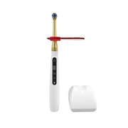 Dental LED curing light 1s wireless white background main product view, comparable to Ultradent VALO