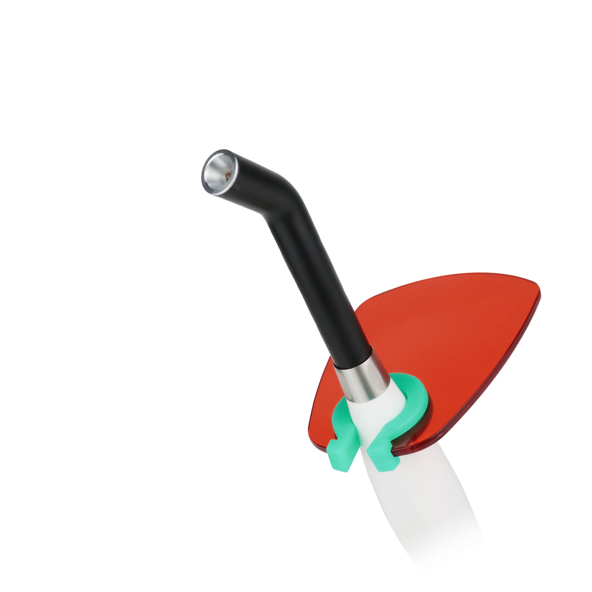 Protective shading plate accessory for dental curing light