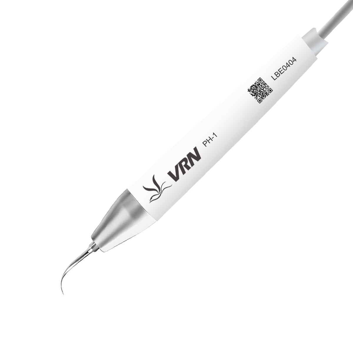 LED piezo scaler handpiece assembled with working scaler tip