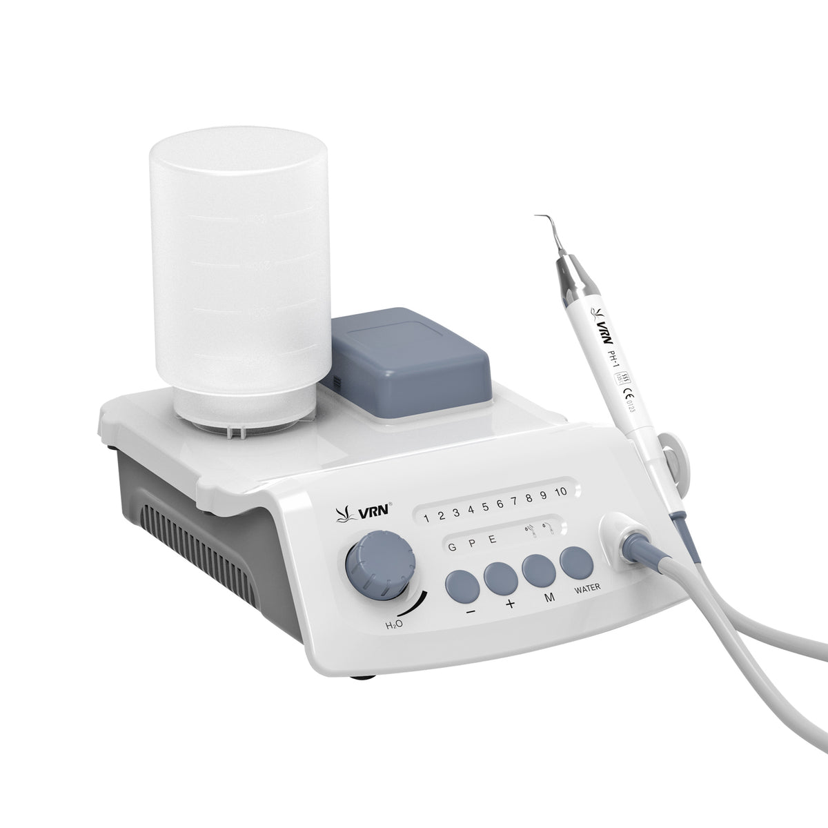 Control panel close‑up of LED ultrasonic piezo dental scaler unit