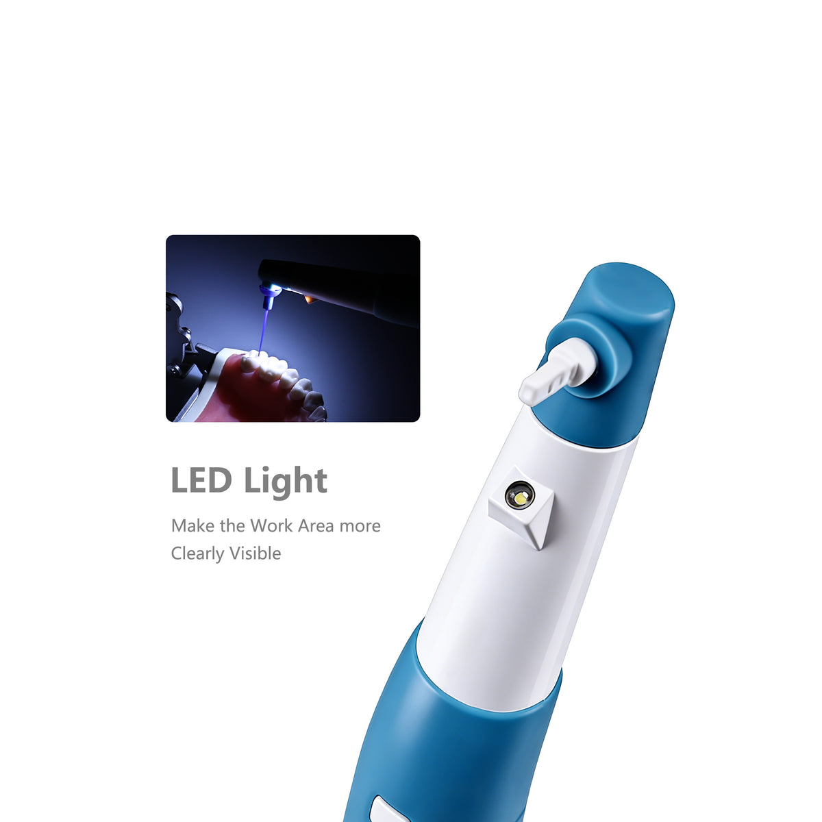 LED light‑on effect of endo sonic irrigator activator
