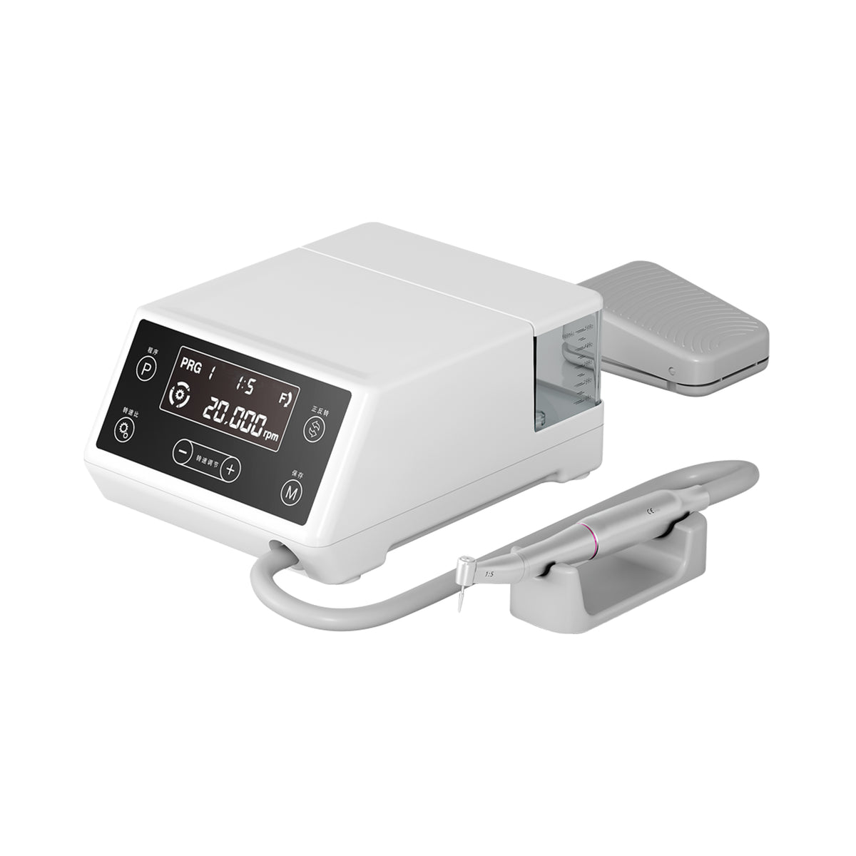 Side profile view dental lab electric micro motor main unit