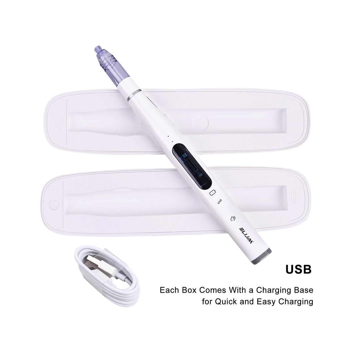 Injector charged by power bank USB‑C cable scene display
