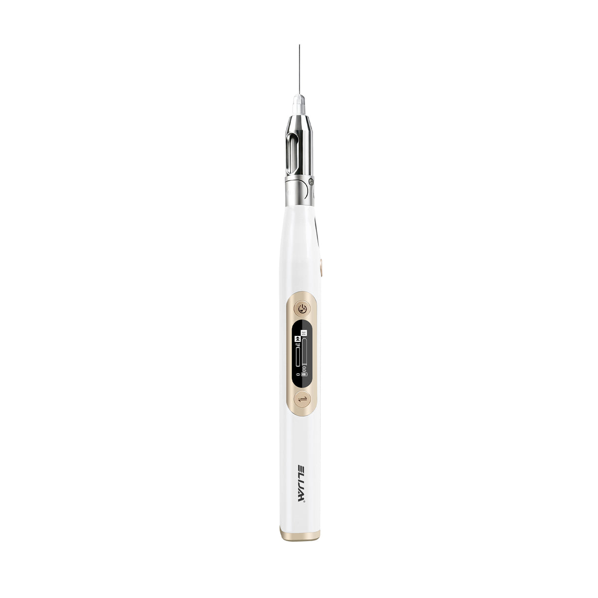 Wireless anesthetic pen slim side outline vertical view