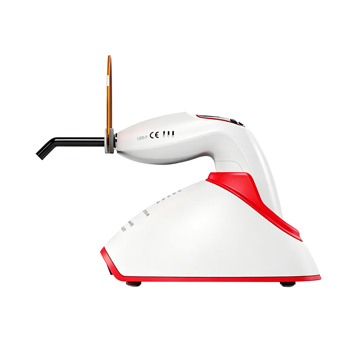 Autoclavable light guide tip detail for wireless dental curing light