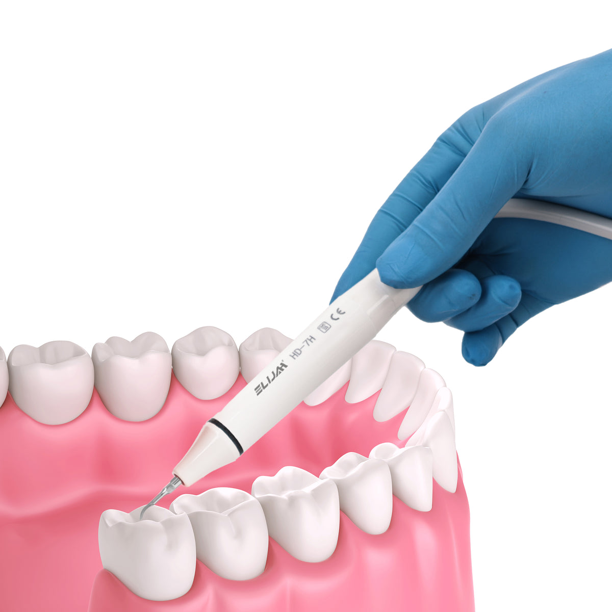 Clinical simulation using LED piezo ultrasonic scaler handpiece for dental treatment