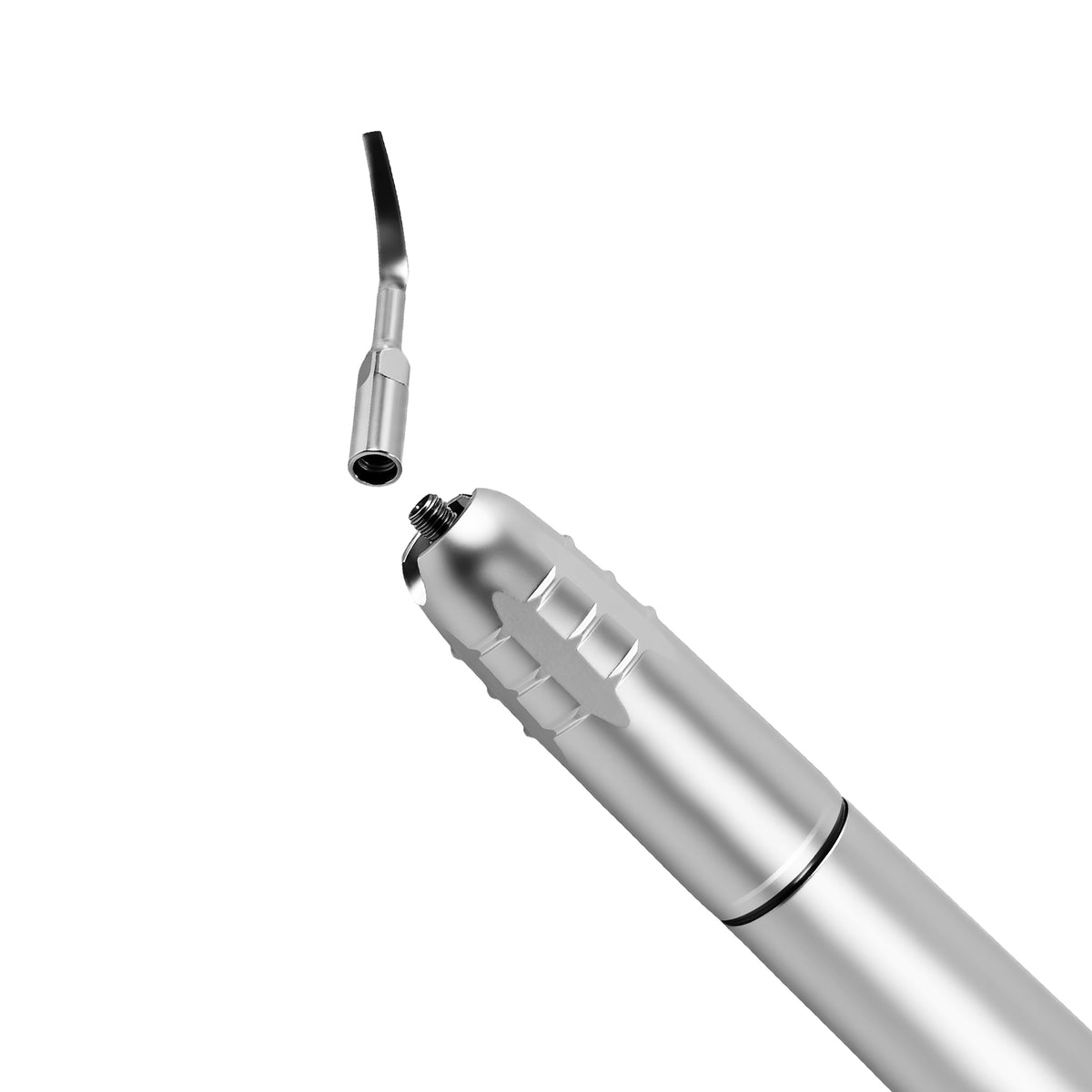 Disposable perio irrigation tip head partial close‑up